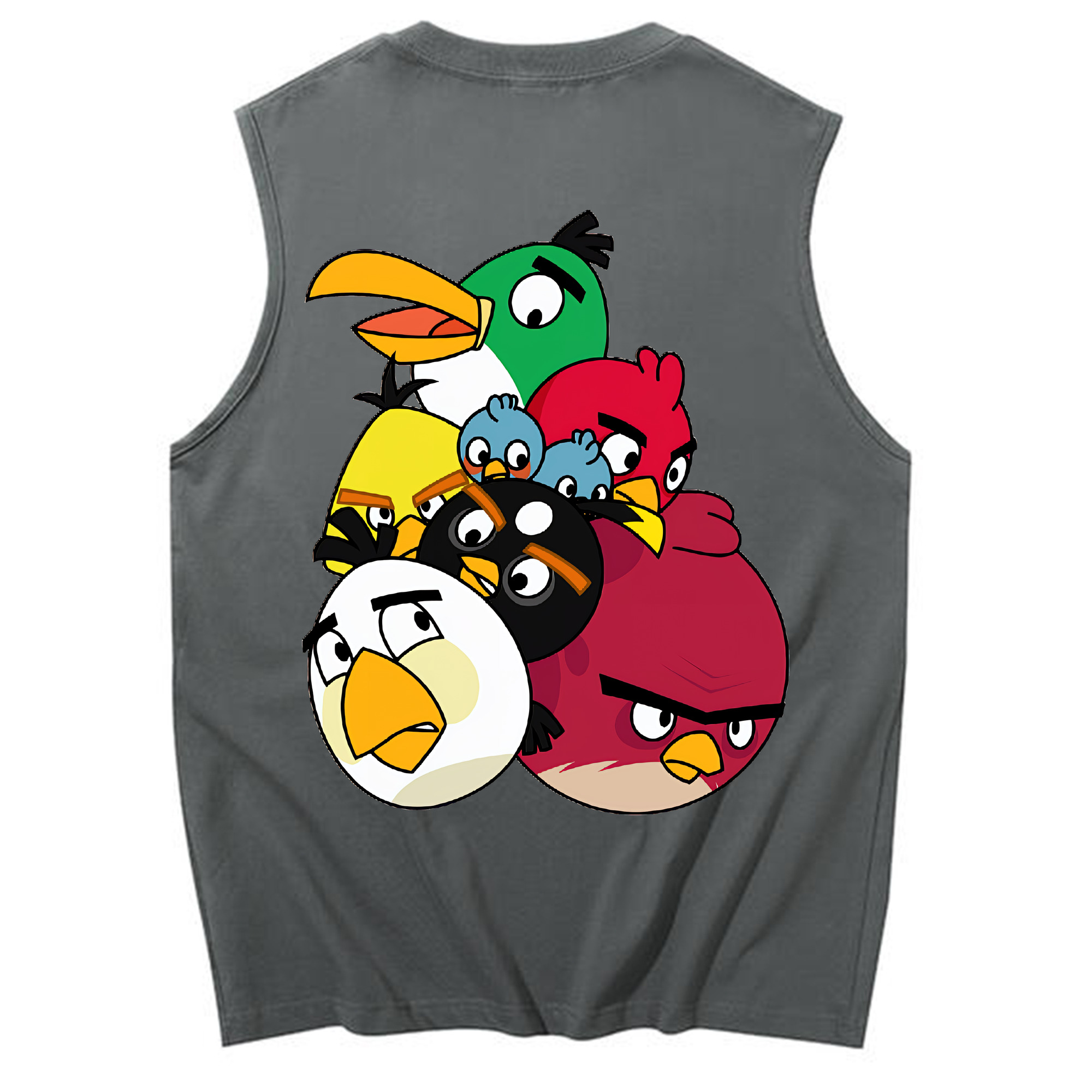 （画像用） Angry Birds アングリーバード コットン100％タンクトップ（背面プリント）